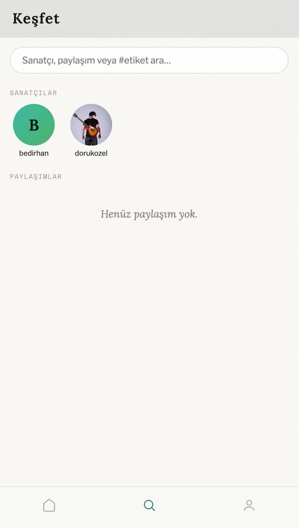Tempora keşfet ekranı