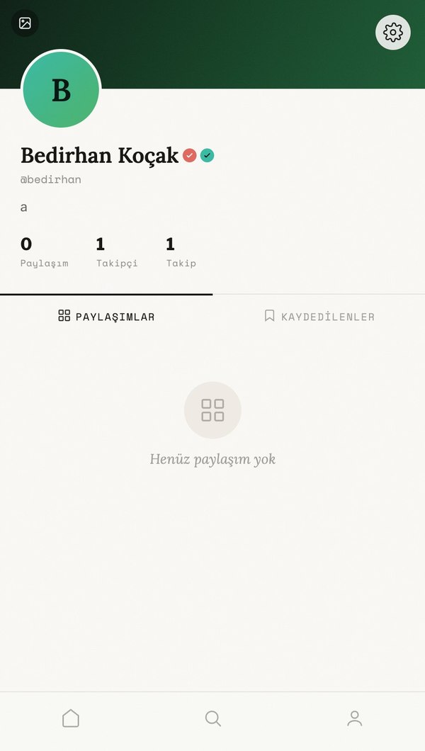Tempora profil ekranı